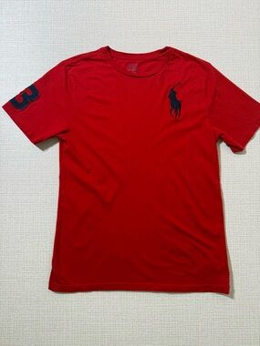 Polo by Ralph Lauren Red Short-Sleeve Tee with Navy Logo